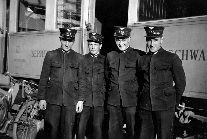 Oswald Rhyner-Rhyner, Kaspar Zentner, Jakob Speich-Rhyner, Fritz Rhyner-Baumgartner