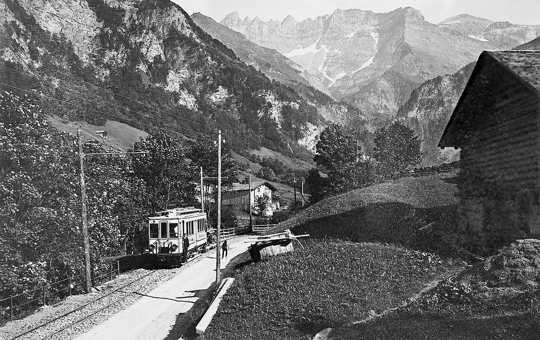 Nahe der Haltestelle Schwändi, wo auch die Leute vom Sulzbach ein- und ausstiegen.