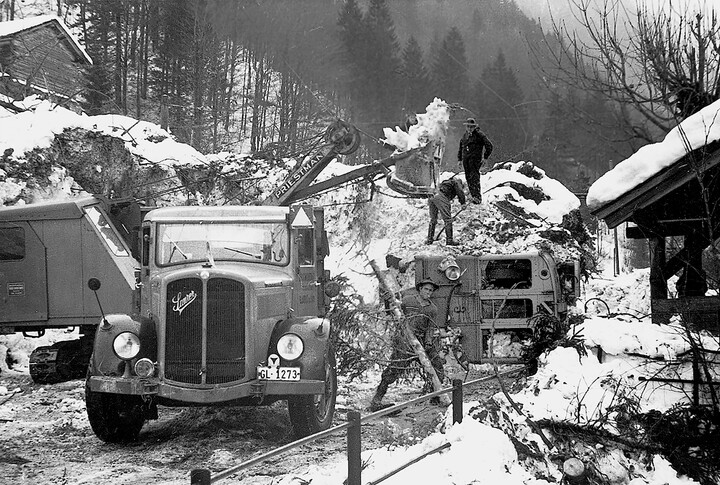 Das Lawinenunglück in der Warth vom 11. Januar 1954.