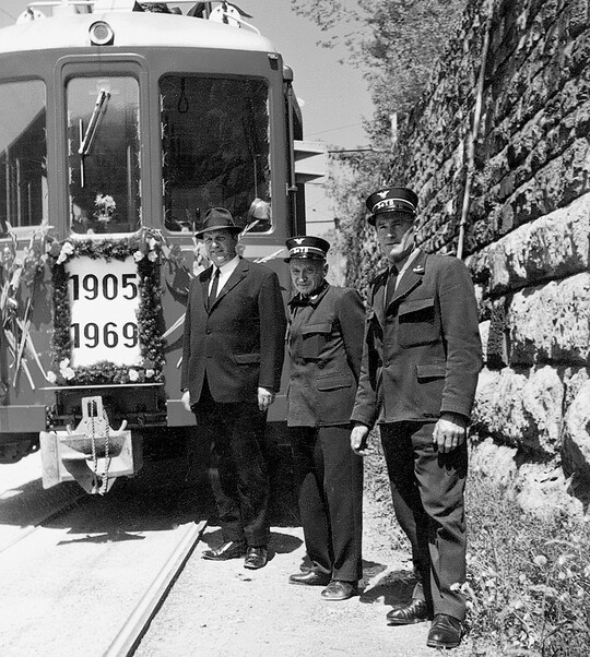 Mathias Blumer-Baumgartner, Heinrich Hämmerli-Zimmermann, Jakob Rhyner-Hämmerli in Schwanden.